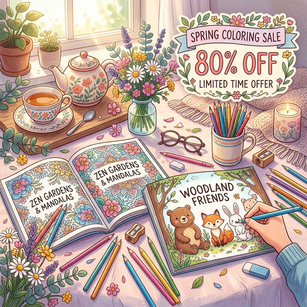 Offre Spéciale Coloring Books – 80 % de Réduction !