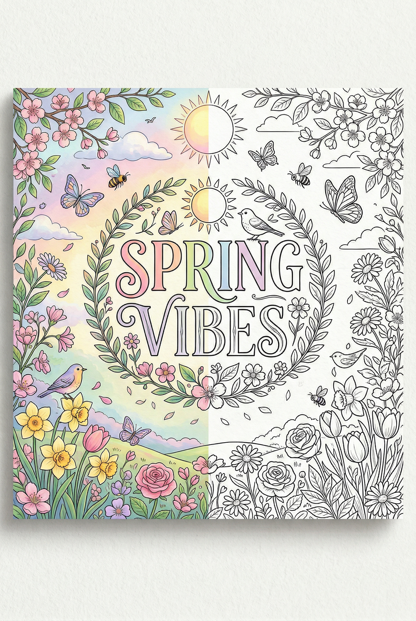 Spring vibes Coloring book