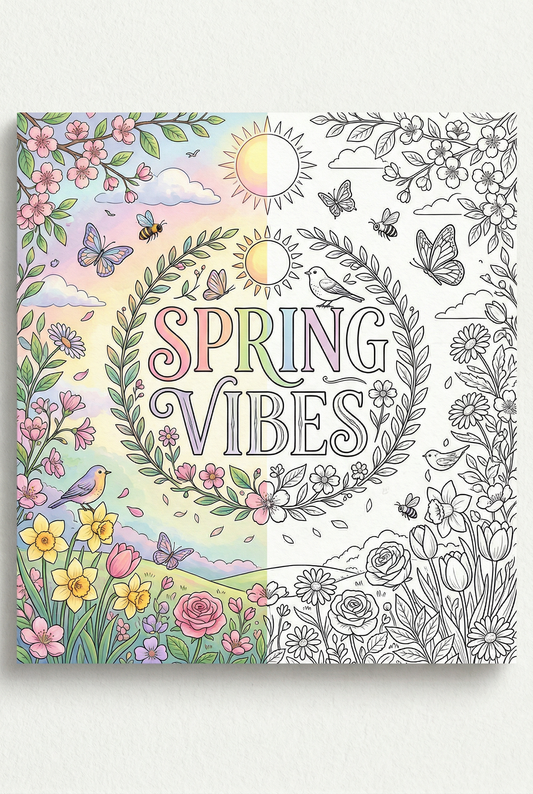 Spring vibes Coloring book
